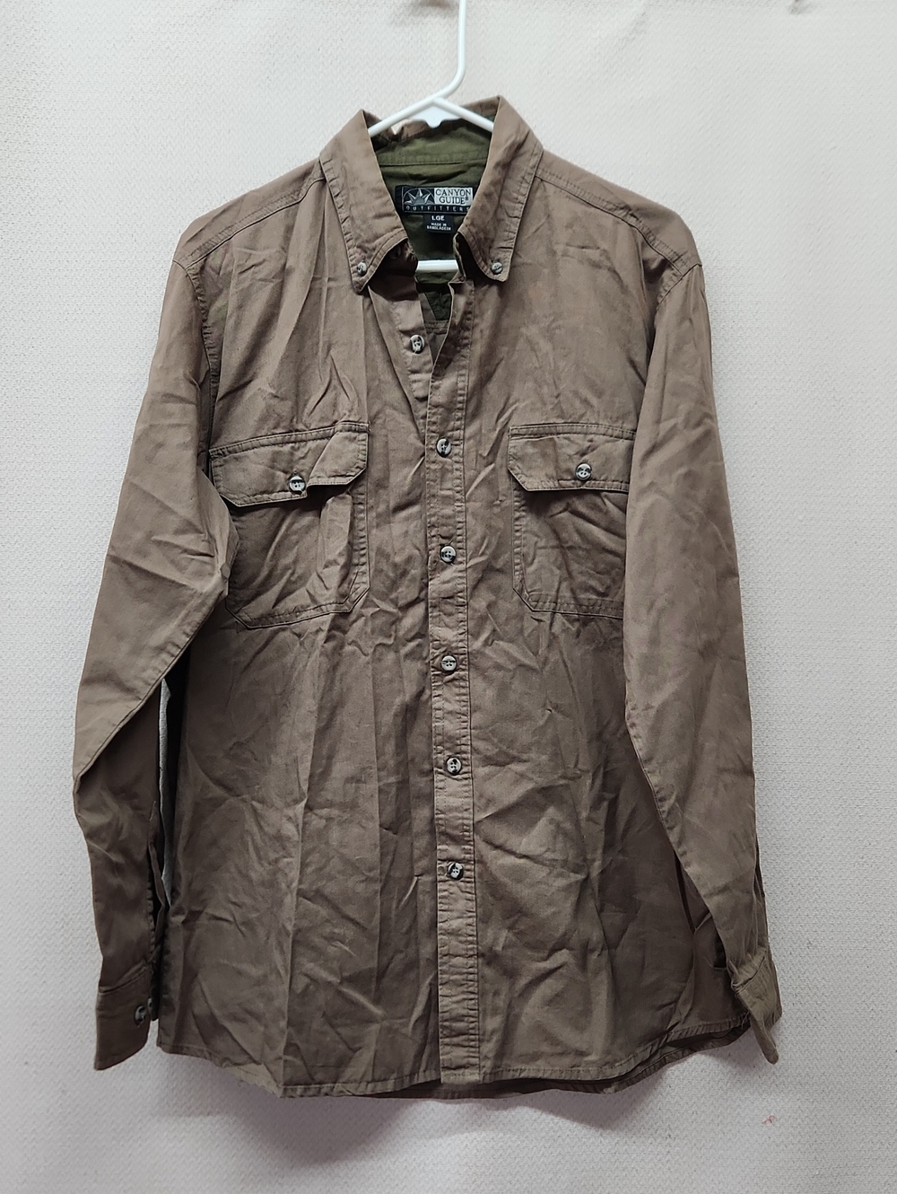 Canyon River Blues Men’s Brown Button-Up Utility Shirt Jacket